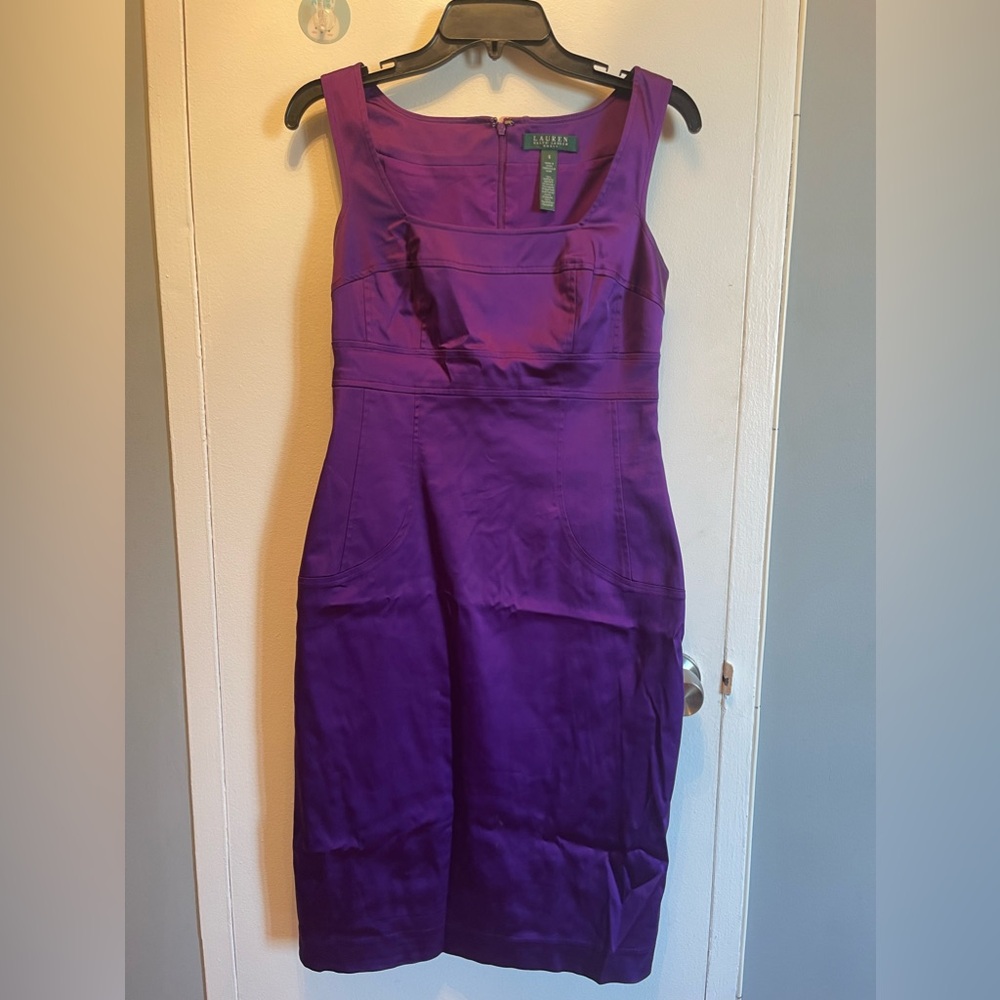 Very sexy ralph lauren purple midi dress size 6